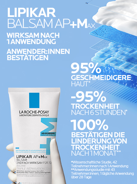 La Roche-Posay Lipikar Balsam AP+M. Tube. Neurobioma Innovation. Für trockene Haut.